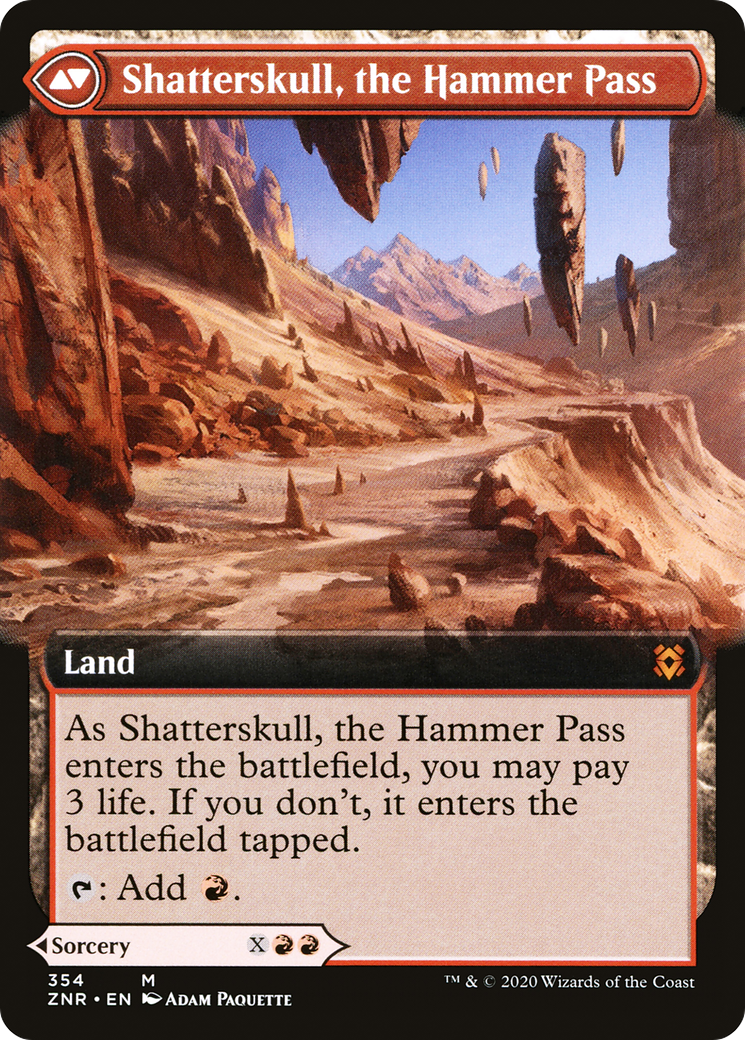 Shatterskull Smashing // Shatterskull, le Passe du Marteau (ZNR-354) - Zendikar Rising : (Extended Art) Foil