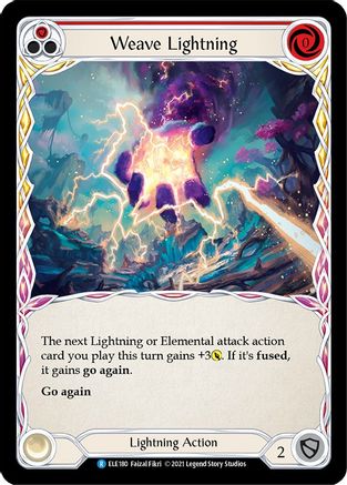 Weave Lightning (Red) (ELE180) - Tales of Aria 1st Edition Rainbow Foil