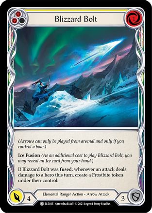 Blizzard Bolt (jaune) (ELE045) - Tales of Aria 1re édition Rainbow Foil