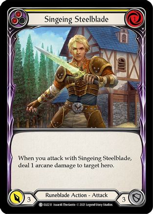 Singeing Steelblade (Yellow) (ELE231) - Tales of Aria 1st Edition