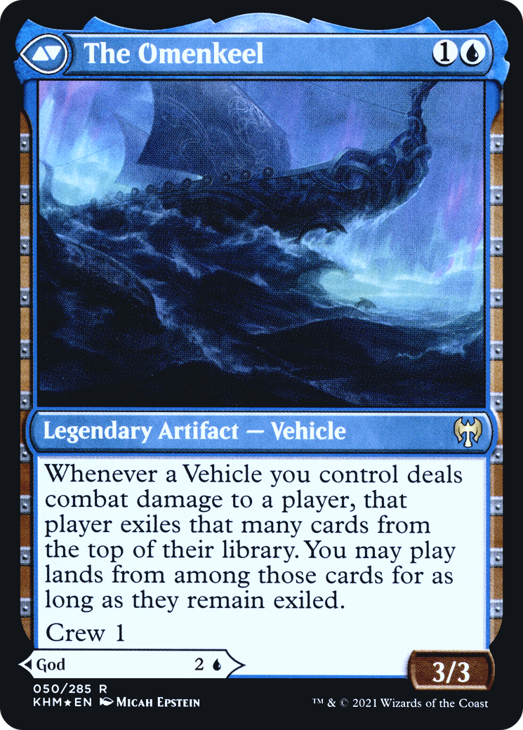 Cosima, God of the Voyage // The Omenkeel (PRE-050) - Kaldheim Promos Foil