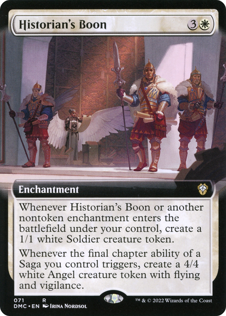 Don de l'historien (DMC-071) - Dominaria United Commander : (Extended Art)