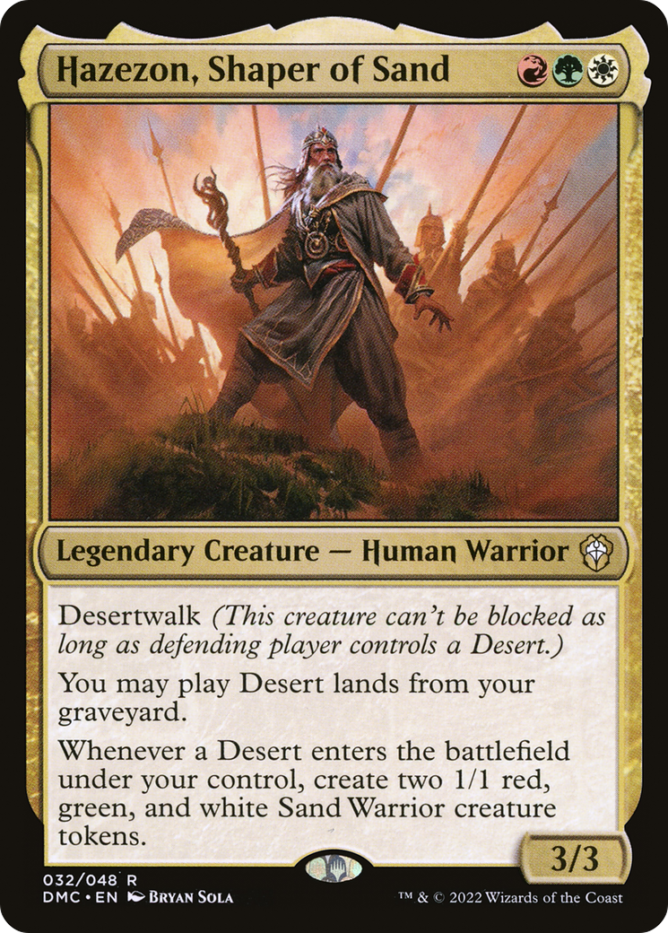 Hazezon, Façonneur de Sable (DMC-032) - Commandant Uni de Dominaria