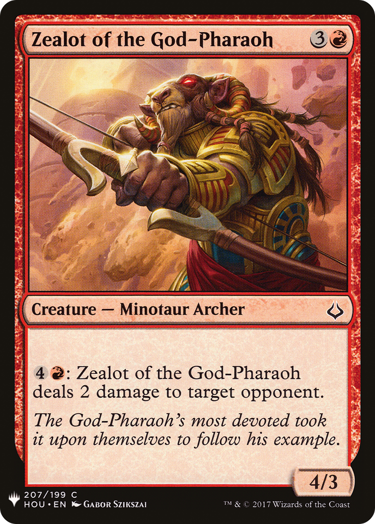 Zealot of the God-Pharaoh (LIST-HOU-207) - The List