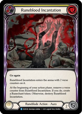 Incantation du Sang Runique (Jaune) (EVR108) - Everfest 1re édition