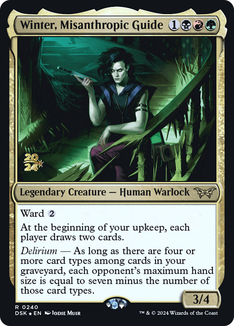 Winter, Misanthropic Guide (PRE-240) - Duskmourn: House of Horror Promos Foil