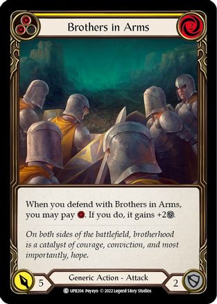 Frères d'armes (jaune) (UPR204) - Feuille arc-en-ciel de soulèvement