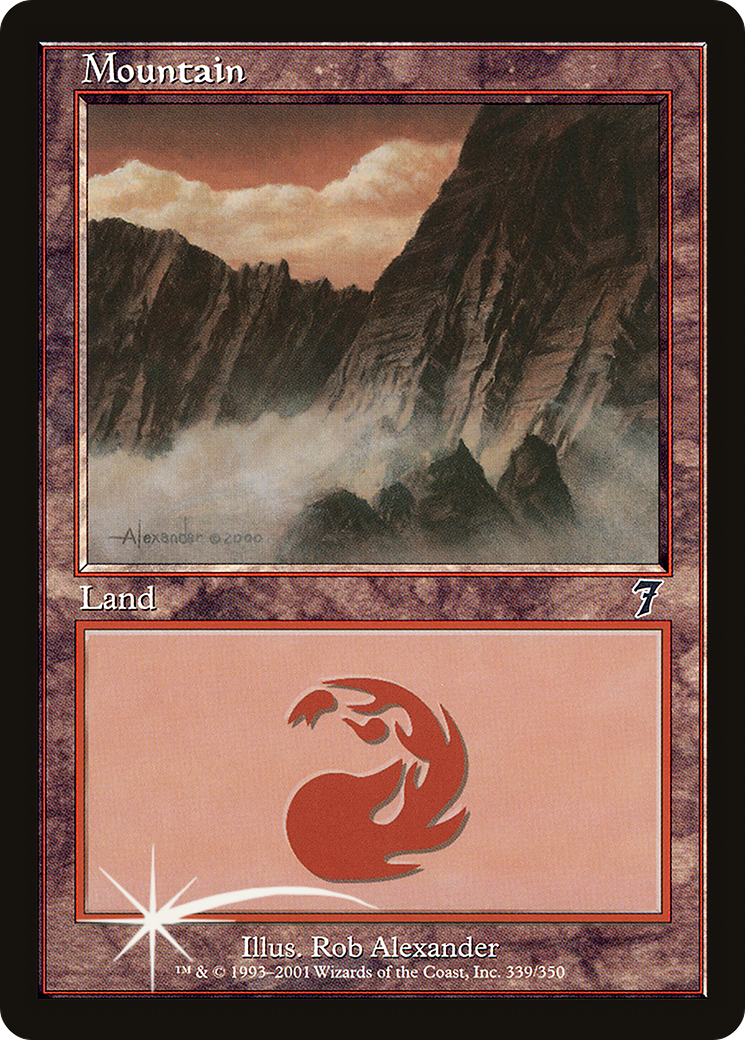 Mountain (339) (7ED-339★) - Seventh Edition Foil