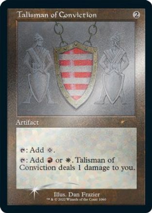 Talisman de conviction (cadre rétro) (feuille gravée) (SLD-1060) - Secret Lair Drop Series Foil