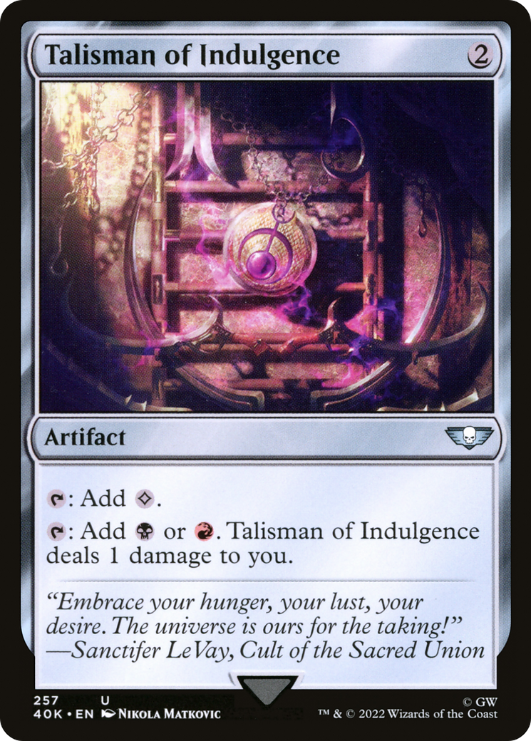 Talisman of Indulgence (40K-257) - Warhammer 40,000 Commander