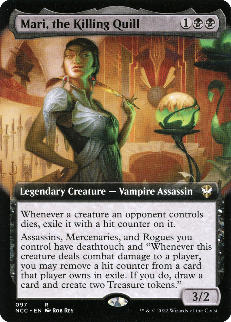 Mari, the Killing Quill (Extended Art) (NCC-097) - New Capenna Commander: (Extended Art) Foil