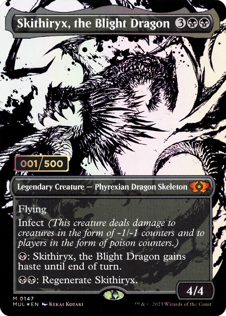Skithiryx, the Blight Dragon (Serial Numbered) (MUL-147) - Multiverse Legends: (Showcase) (Borderless) Foil