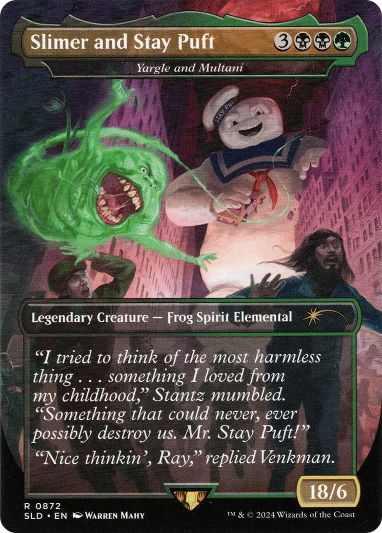 Yargle and Multani (SLD-872) - Secret Lair Drop / Slimer and Stay Puft (Borderless) Foil