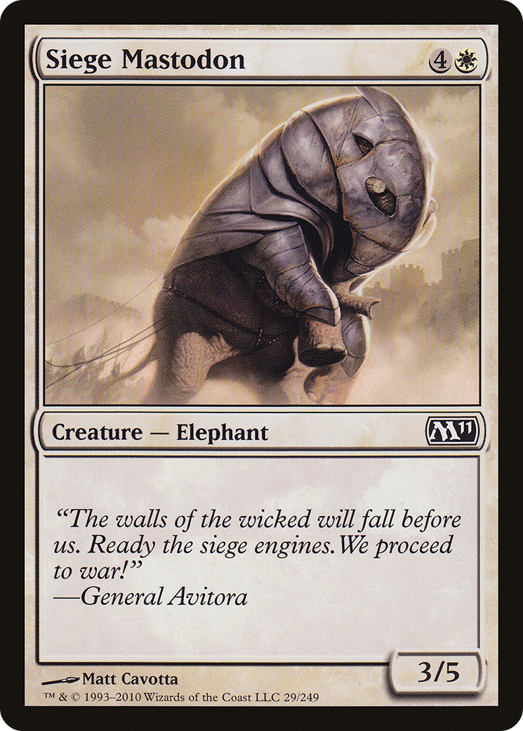 Siege Mastodon (M11-029) - Magic 2011