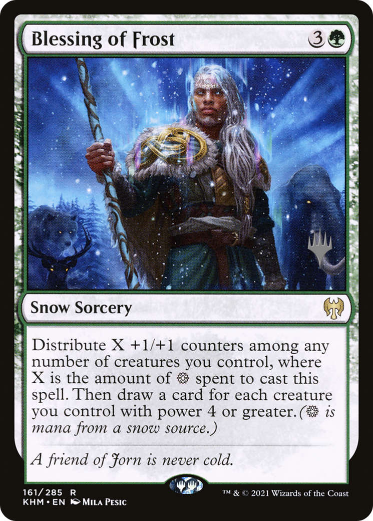 Blessing of Frost (PPKHM-161P) - Kaldheim Promos: (snow)