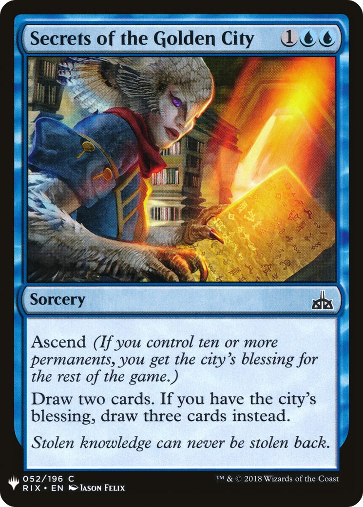 Secrets of the Golden City (LIST-RIX-52) - The List