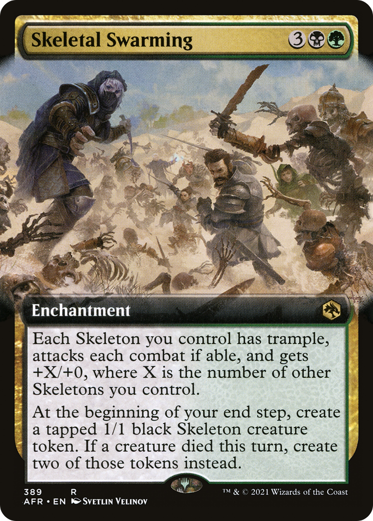 Skeletal Swarming (Extended Art) (AFR-389) - Adventures in the Forgotten Realms: (Extended Art) Foil