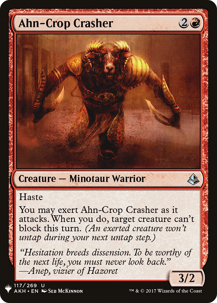 Ahn-Crop Crasher (PLST-AKH-117) – La liste