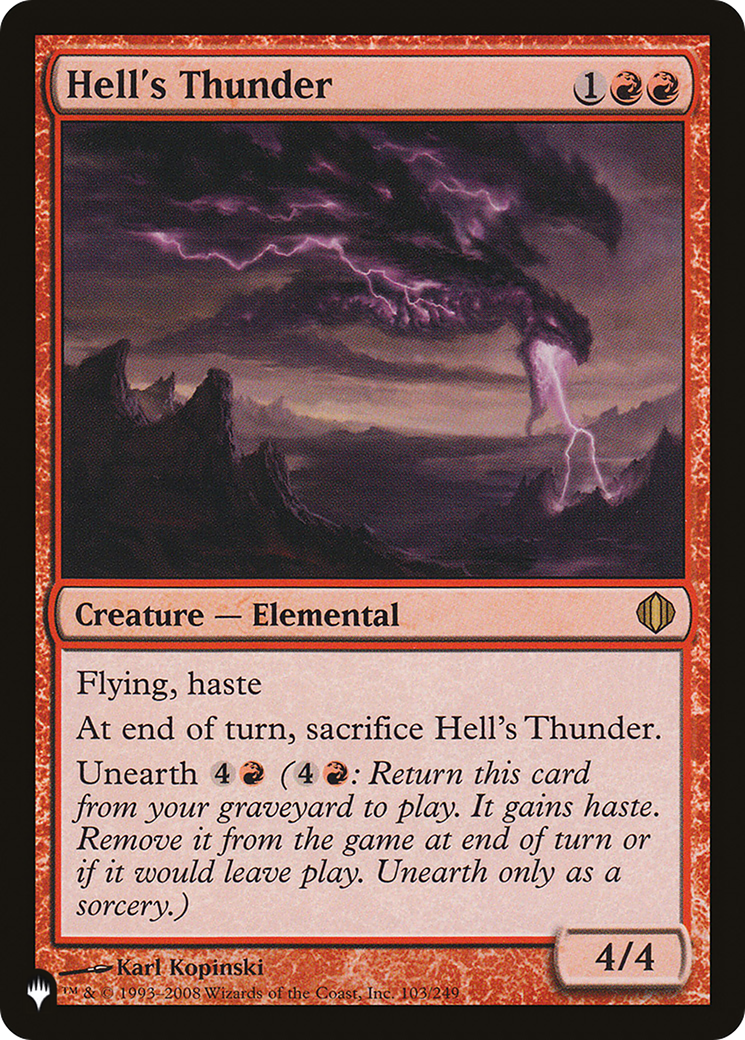 Hell's Thunder (LIST-103/249) - The List