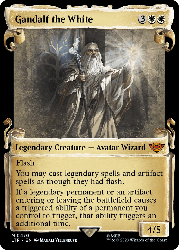 Gandalf the White (Showcase Scrolls) (LTR-470) - The Lord of the Rings: Tales of Middle-earth: (Showcase) Foil