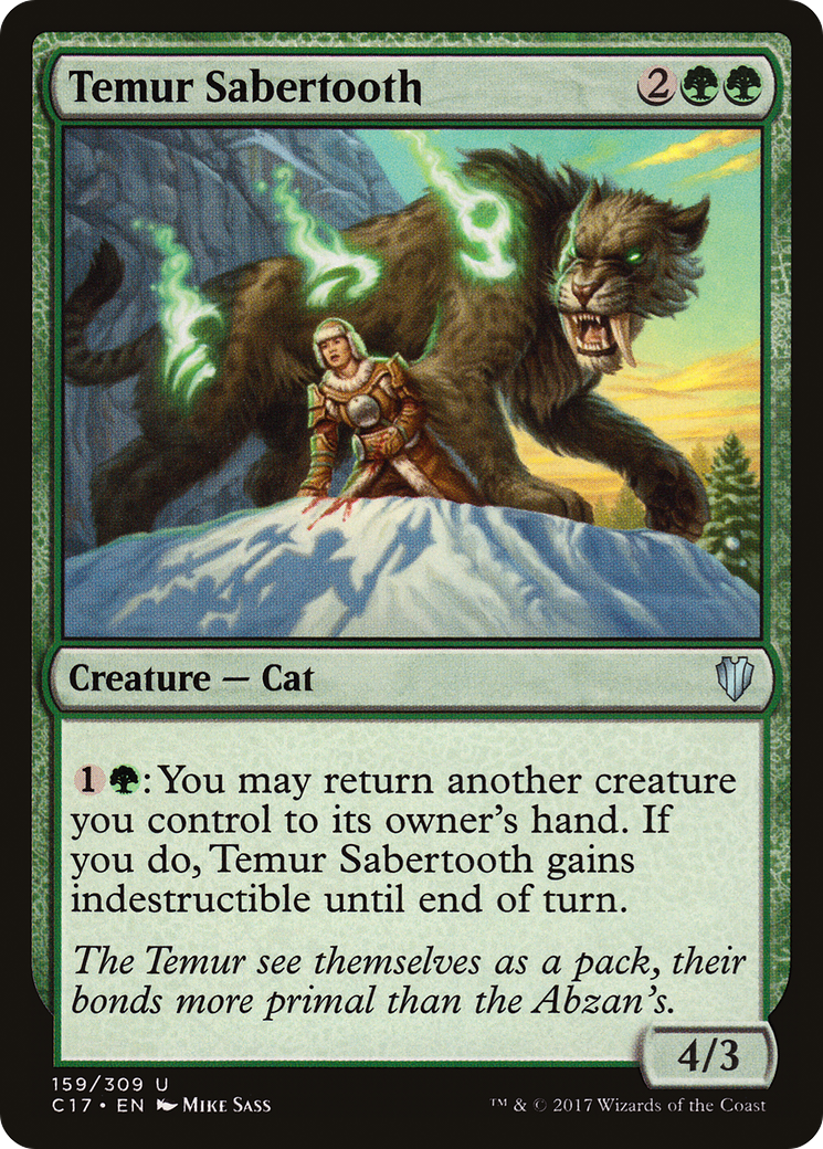Temur Sabertooth (C17-159) - Commander 2017