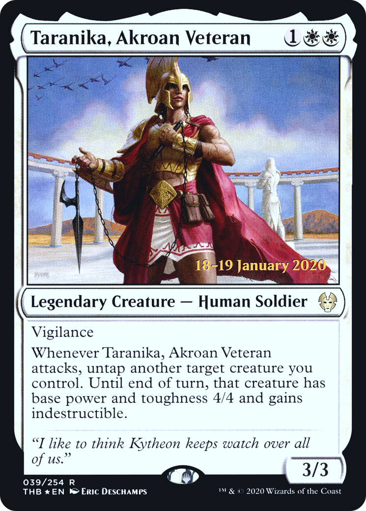 Taranika, Akroan Veteran (PRE-39S) - Theros Beyond Death Promos Foil