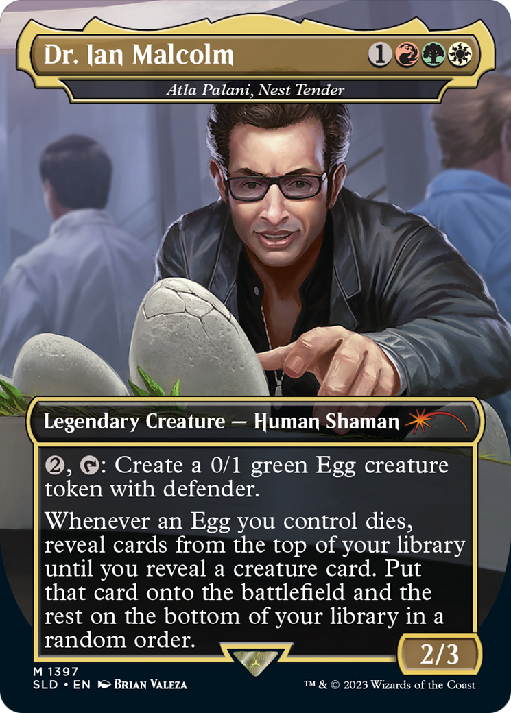 Dr. Ian Malcolm - Atla Palani, Nest Tender (SLD-1397) - Secret Lair Drop / Dr. Ian Malcolm (Borderless)