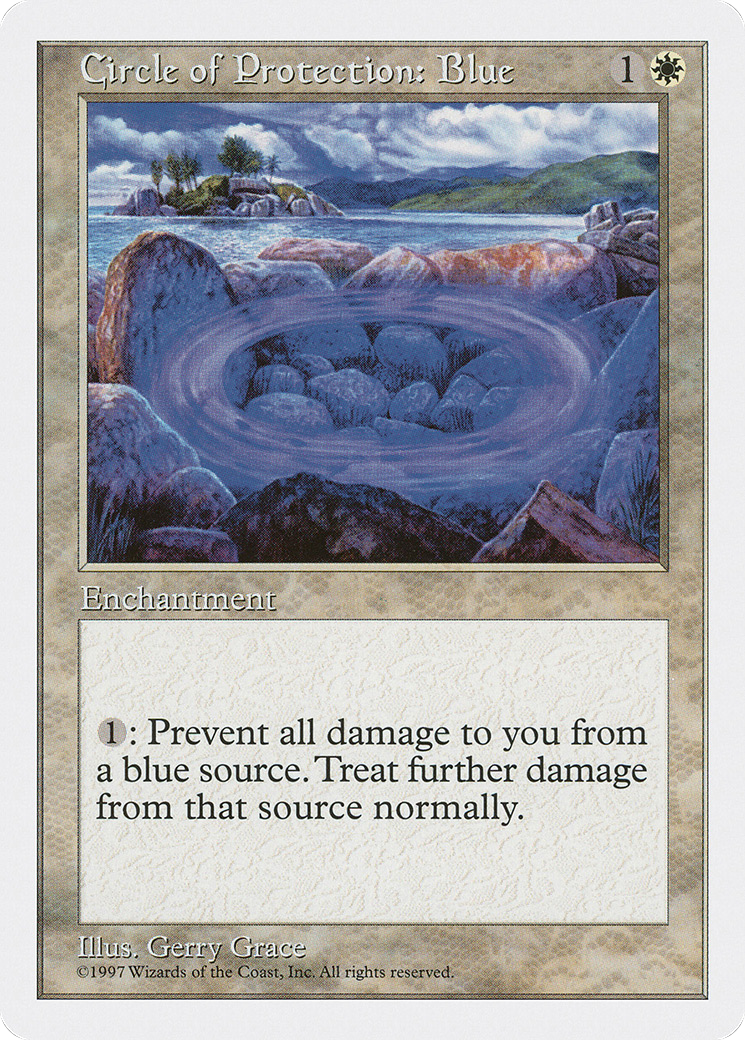 Cercle de protection : Bleu (5ED-018) - Cinquième édition