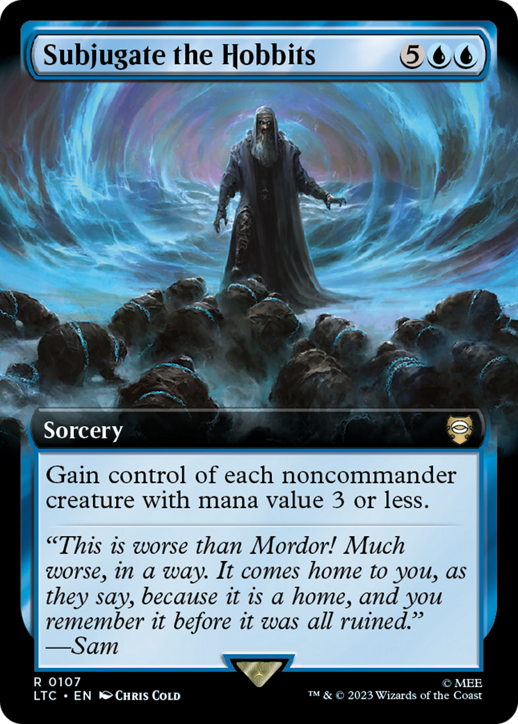 Subjugate the Hobbits (Extended Art) (LTC-107) - Tales of Middle-earth Commander: (Extended Art) Foil