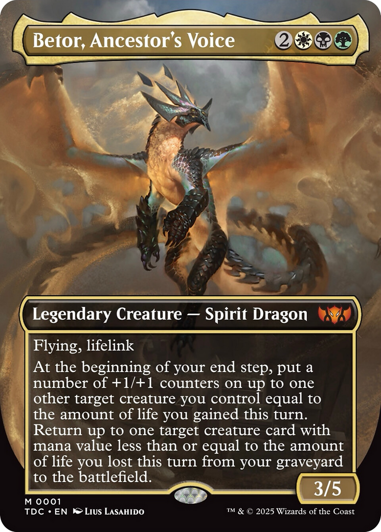 Betor, la voix de l'ancêtre (TDC-001) - Tarkir : Dragonstorm Commander (sans bordure) Foil