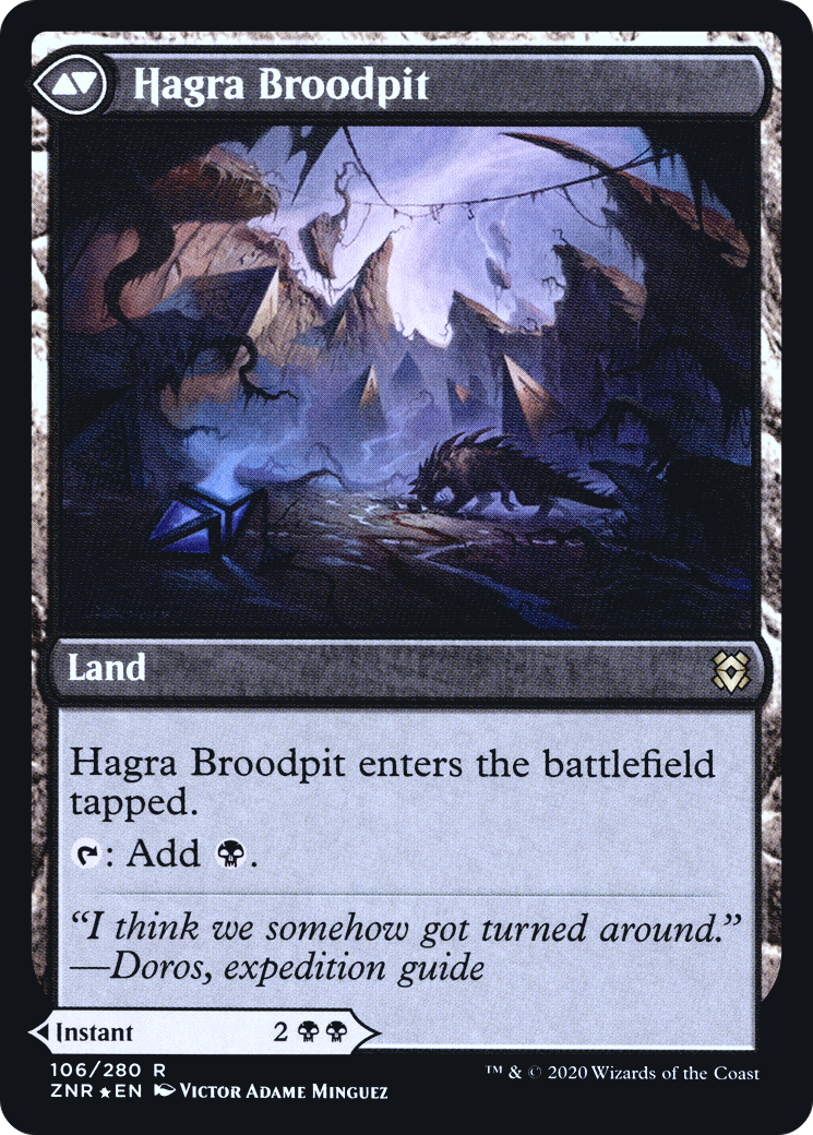 Hagra Mauling // Hagra Broodpit (PRE-106S) - Feuille promotionnelle Zendikar Rising