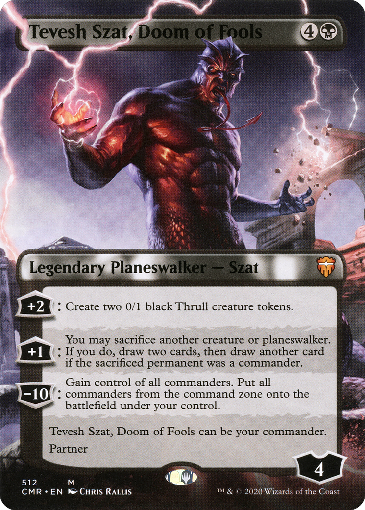 Tevesh Szat, Doom of Fools (Borderless) (CMR-512) - Commander Legends (Borderless)