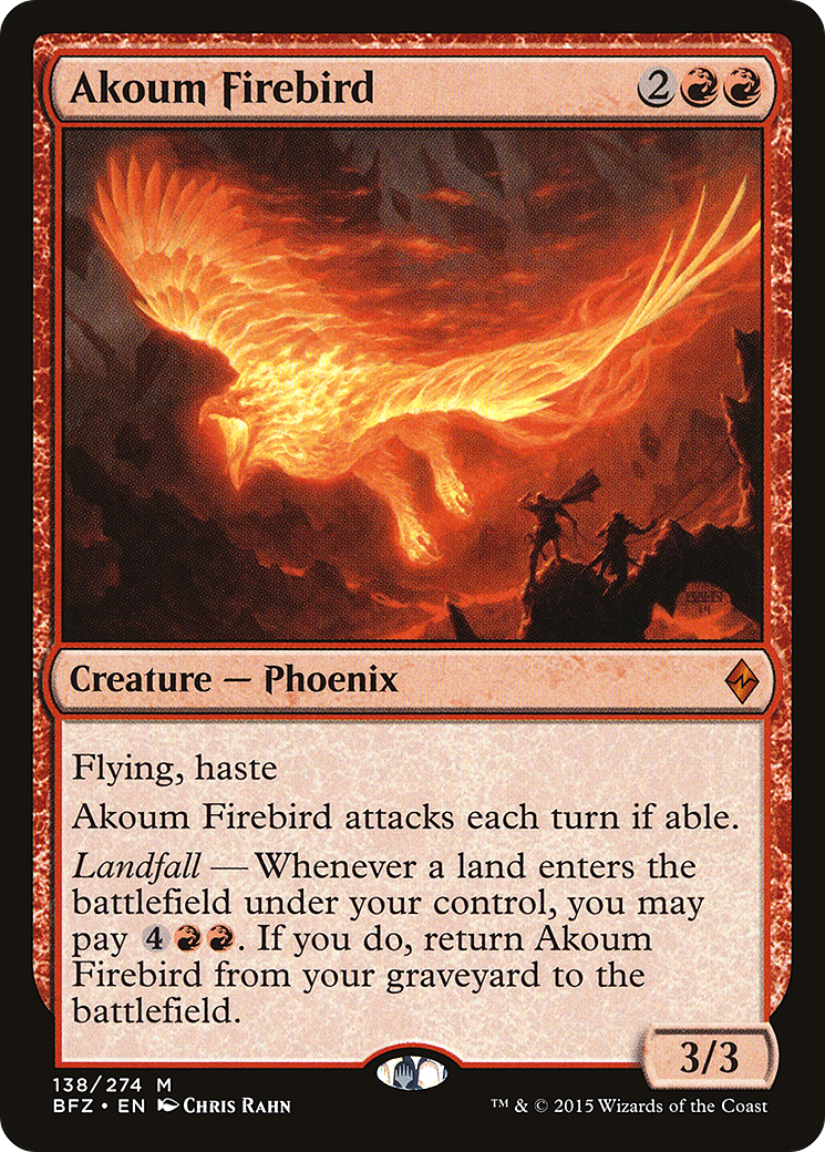 Akoum Firebird (BFZ-138) - Feuille de Bataille pour Zendikar