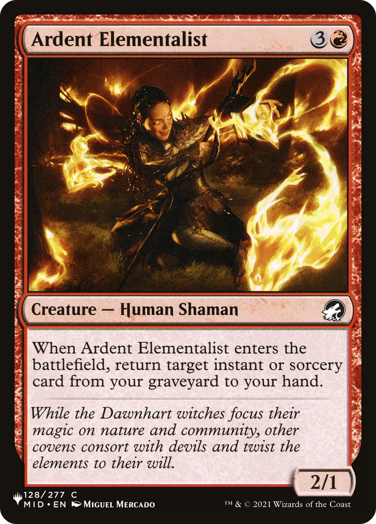 Ardent Elementalist (LIST-MID-128) - The List