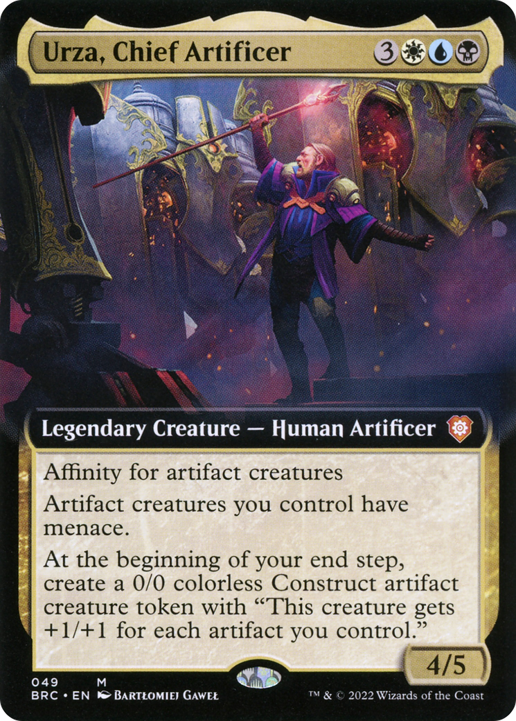 Urza, Chief Artificer (Extended Art) (BRC-049) - The Brothers' War Commander: (Extended Art)