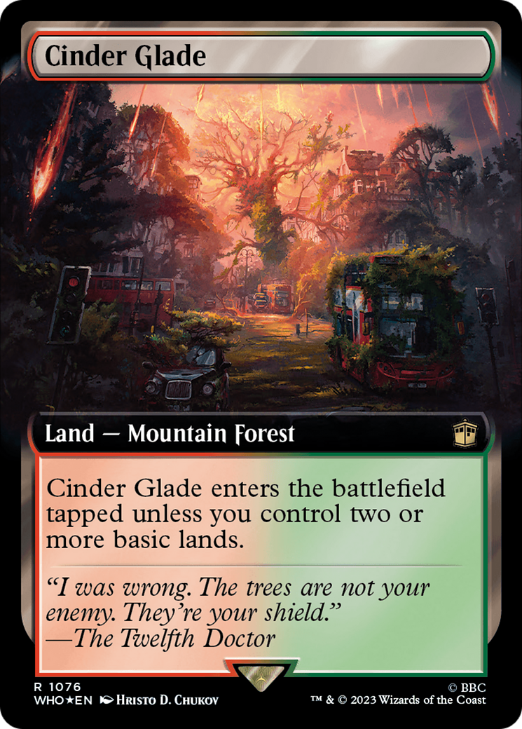 Cinder Glade (Extended Art) (Surge Foil) (WHO-1076) - Doctor Who: (Extended Art) Foil