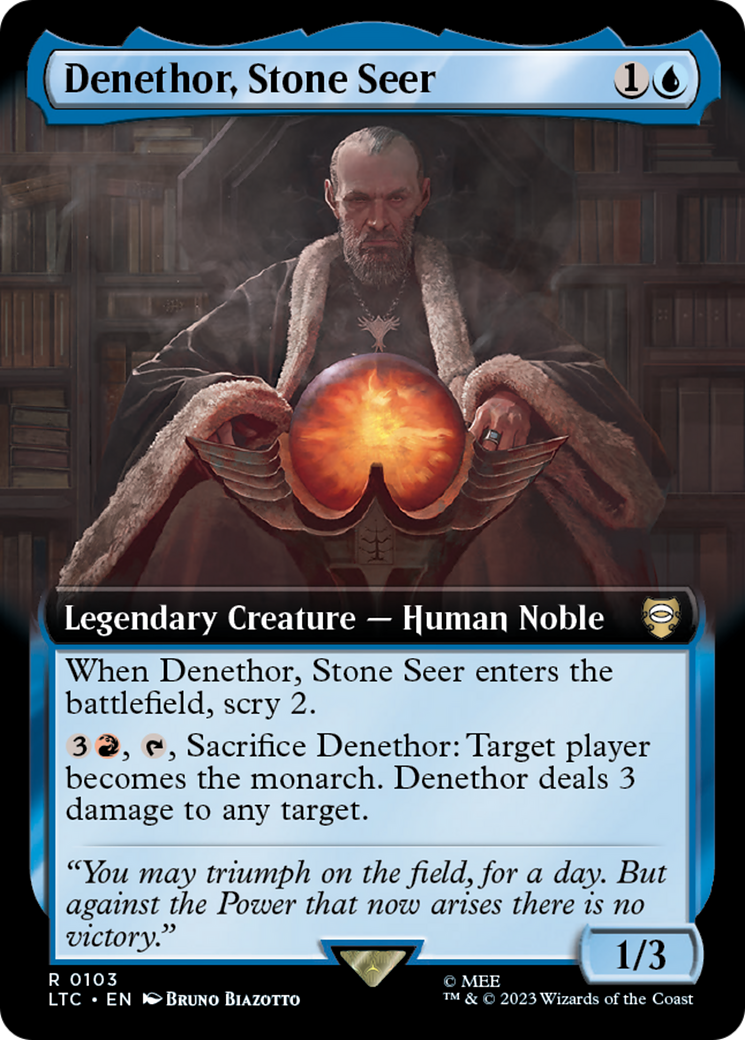 Denethor, Stone Seer (Extended Art) (LTC-103) - Tales of Middle-earth Commander: (Extended Art) Foil