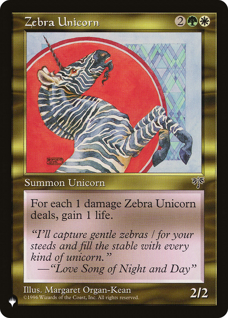 Zebra Unicorn (LIST-MIR-290) - The List