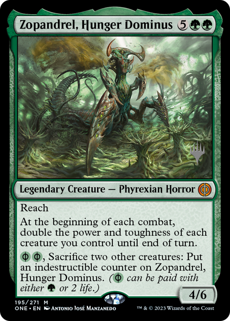 Zopandrel, Hunger Dominus (PONE-195P) - Phyrexia : All Will Be One (promotions)