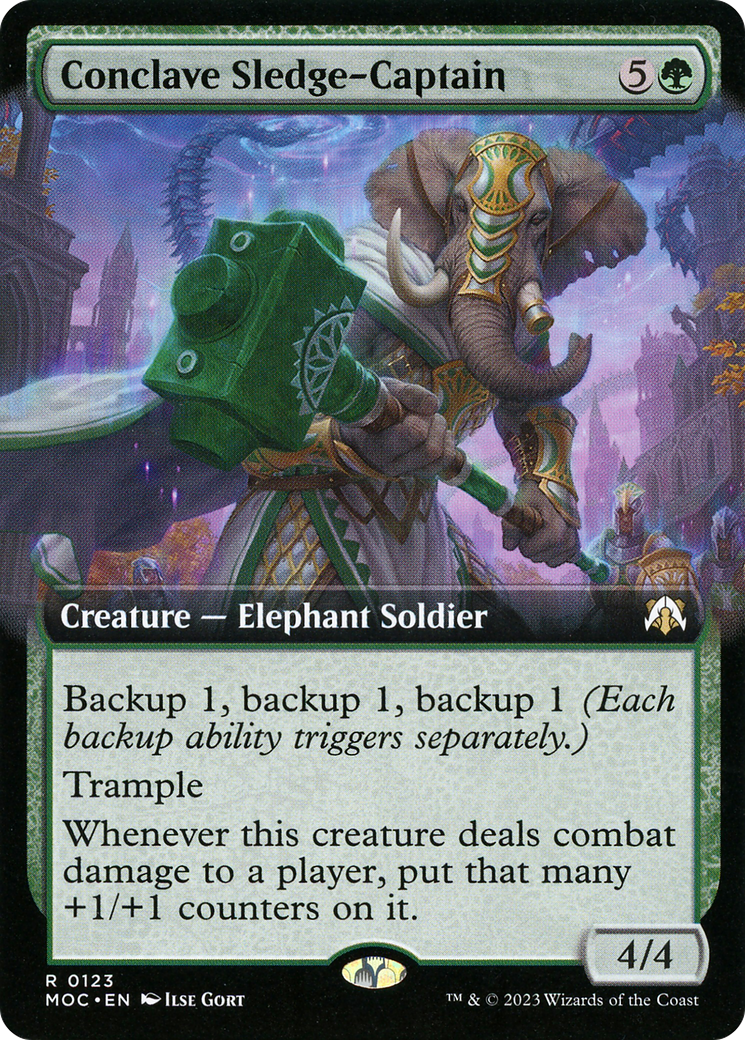 Conclave Sledge-Captain (Extended Art) (MOC-123) - March of the Machine Commander: (Extended Art) Foil