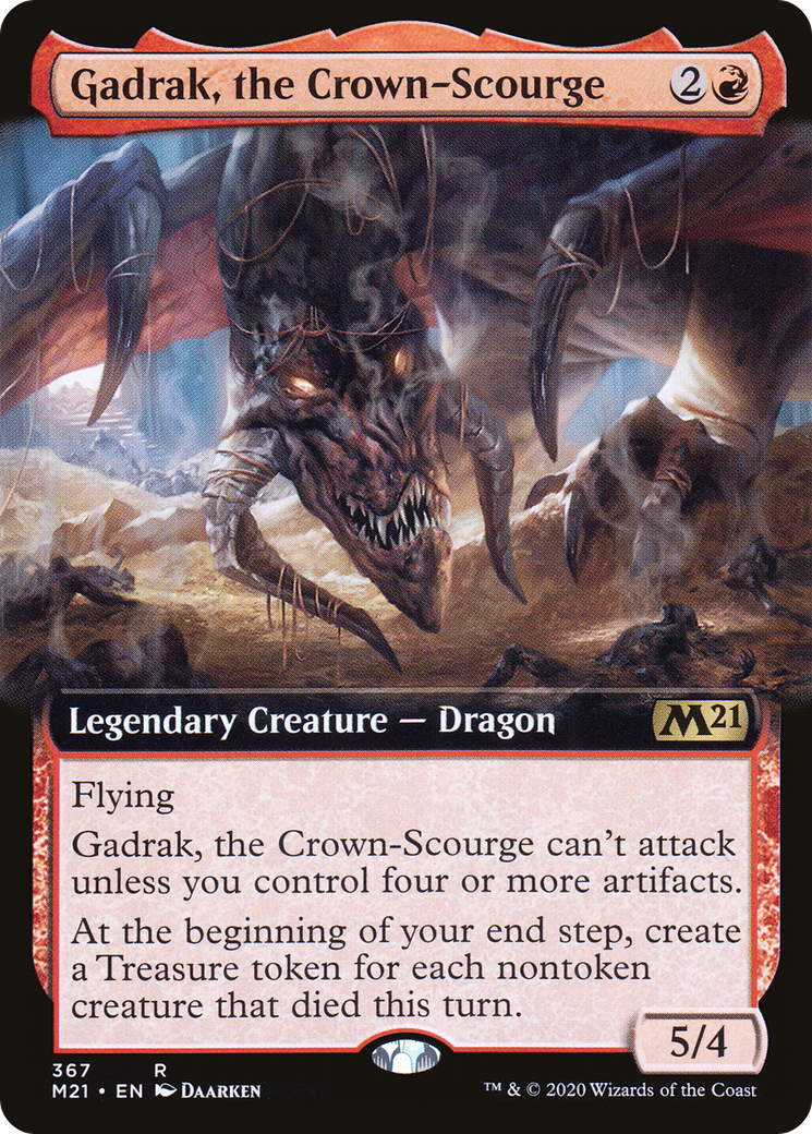 Gadrak, the Crown-Scourge (Extended Art) (M21-367) - Core Set 2021: (Extended Art) Foil