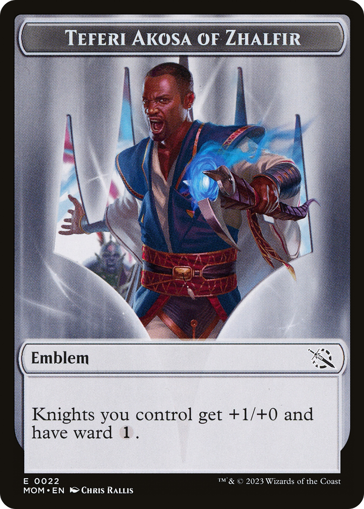Teferi Akosa of Zhalfir Emblem (TMOM-022) - March of the Machine Tokens Foil
