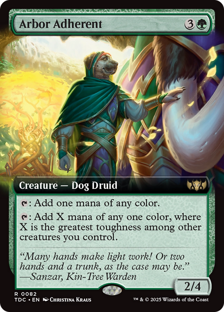 Arbor Adherent (Extended Art) (TDC-082) - Commandant : Tarkir : Tempête de dragons