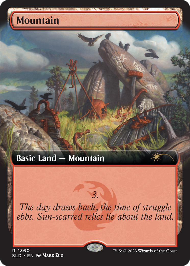 Mountain (1360) (SLD-1360) - Secret Lair Drop: (Extended Art) Foil