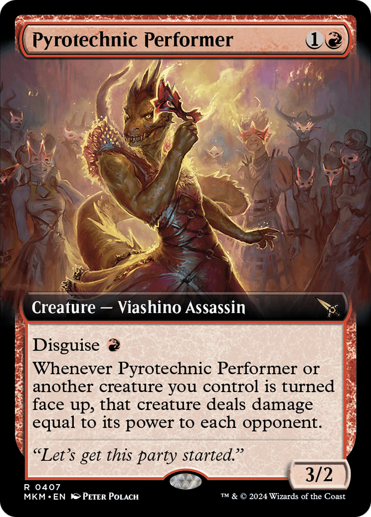 Pyrotechnic Performer (Extended Art) (MKM-407) - Murders at Karlov Manor: (Extended Art) Foil