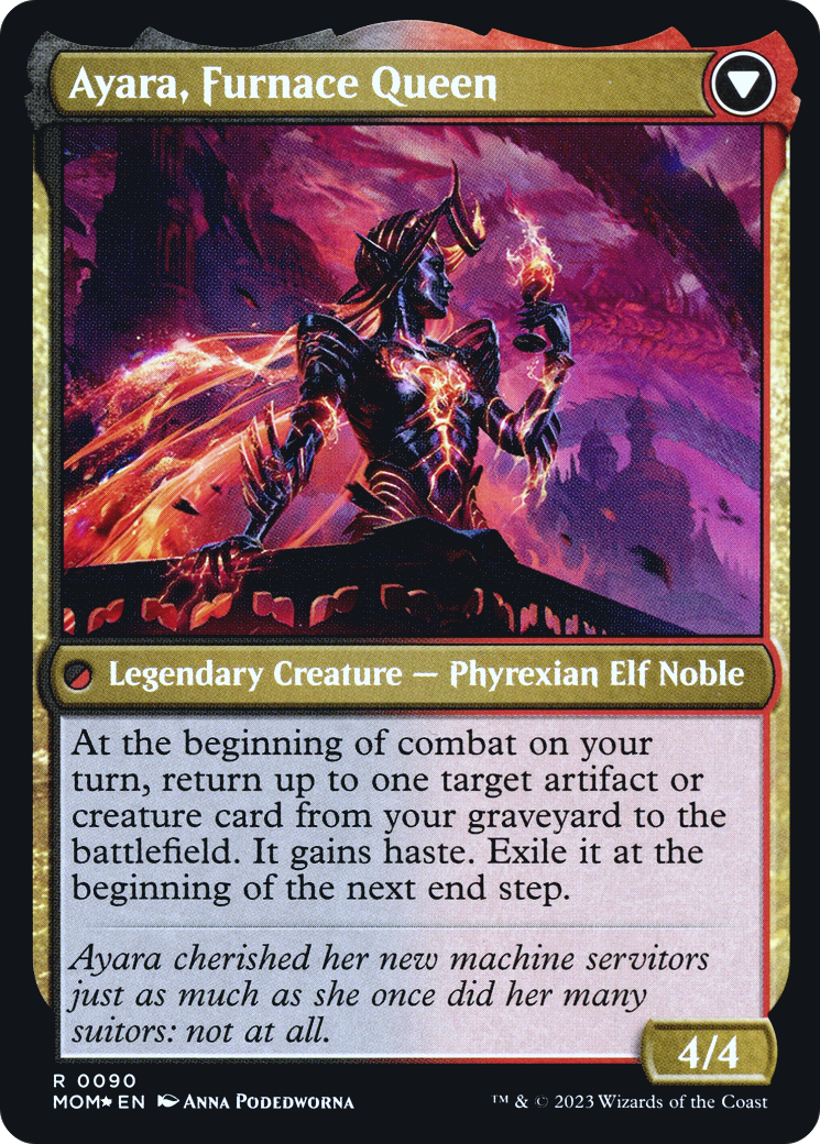 Ayara, Widow of the Realm (PRE-90S) - March of the Machine Promos Foil