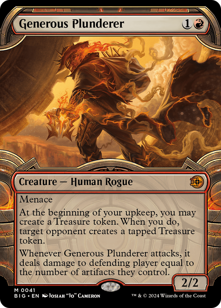 Generous Plunderer (Showcase) (BIG-041) - The Big Score: (Showcase) Foil