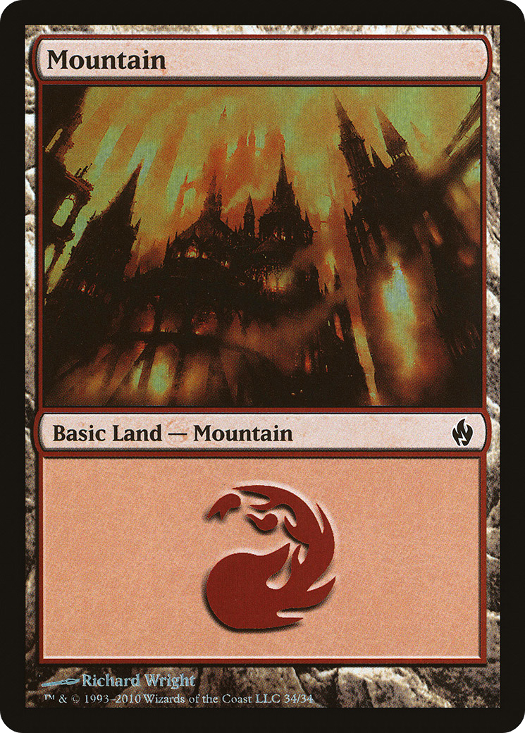 Mountain (34) (PD2-034) - Premium Deck Series: Fire and Lightning Foil