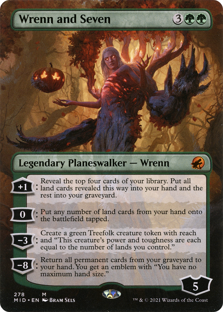 Wrenn et Seven (MID-278) - Innistrad : Chasse de minuit (sans bordure)