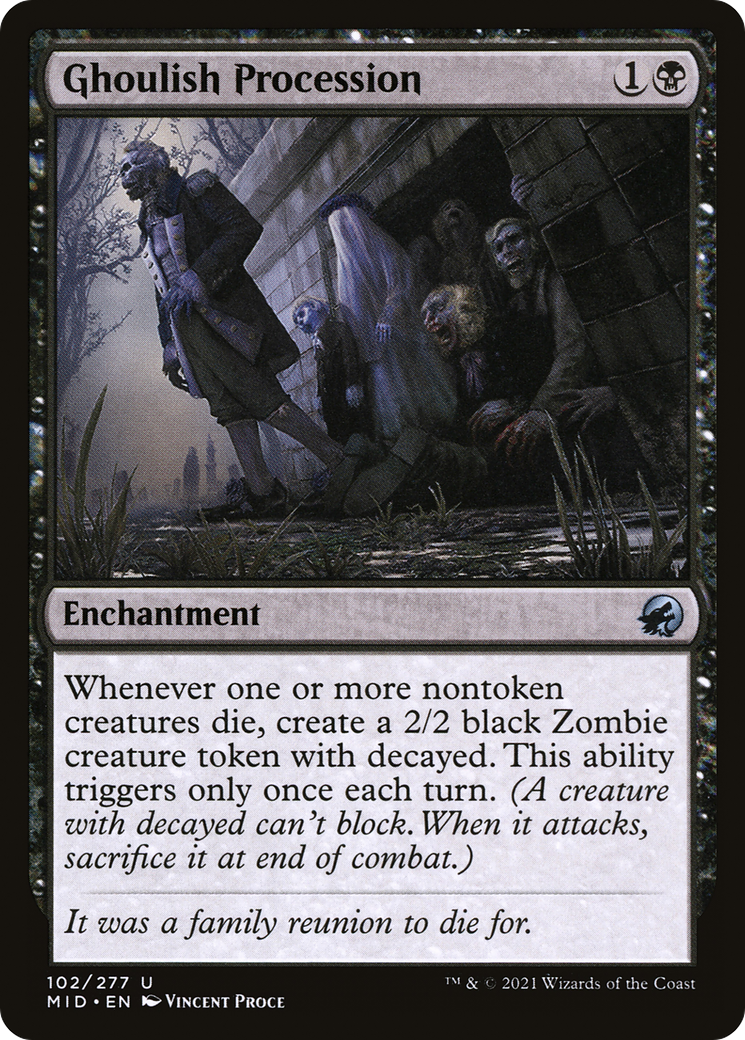 Procession macabre (MID-102) - Innistrad : Chasse de minuit (version foil)